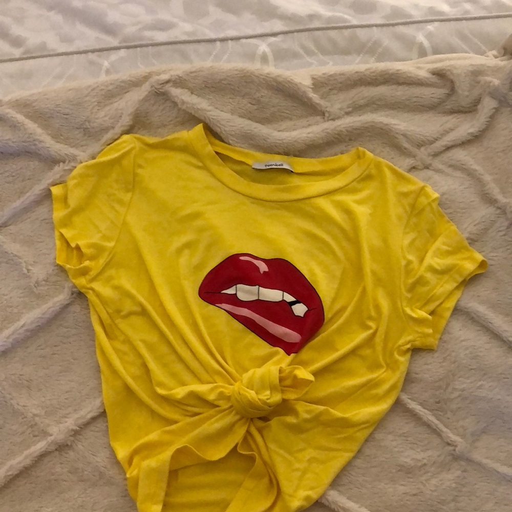 lip bite crop top